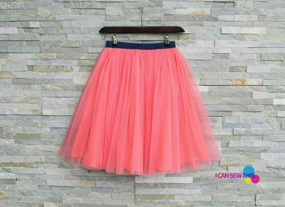 DIY pink tulle skirt