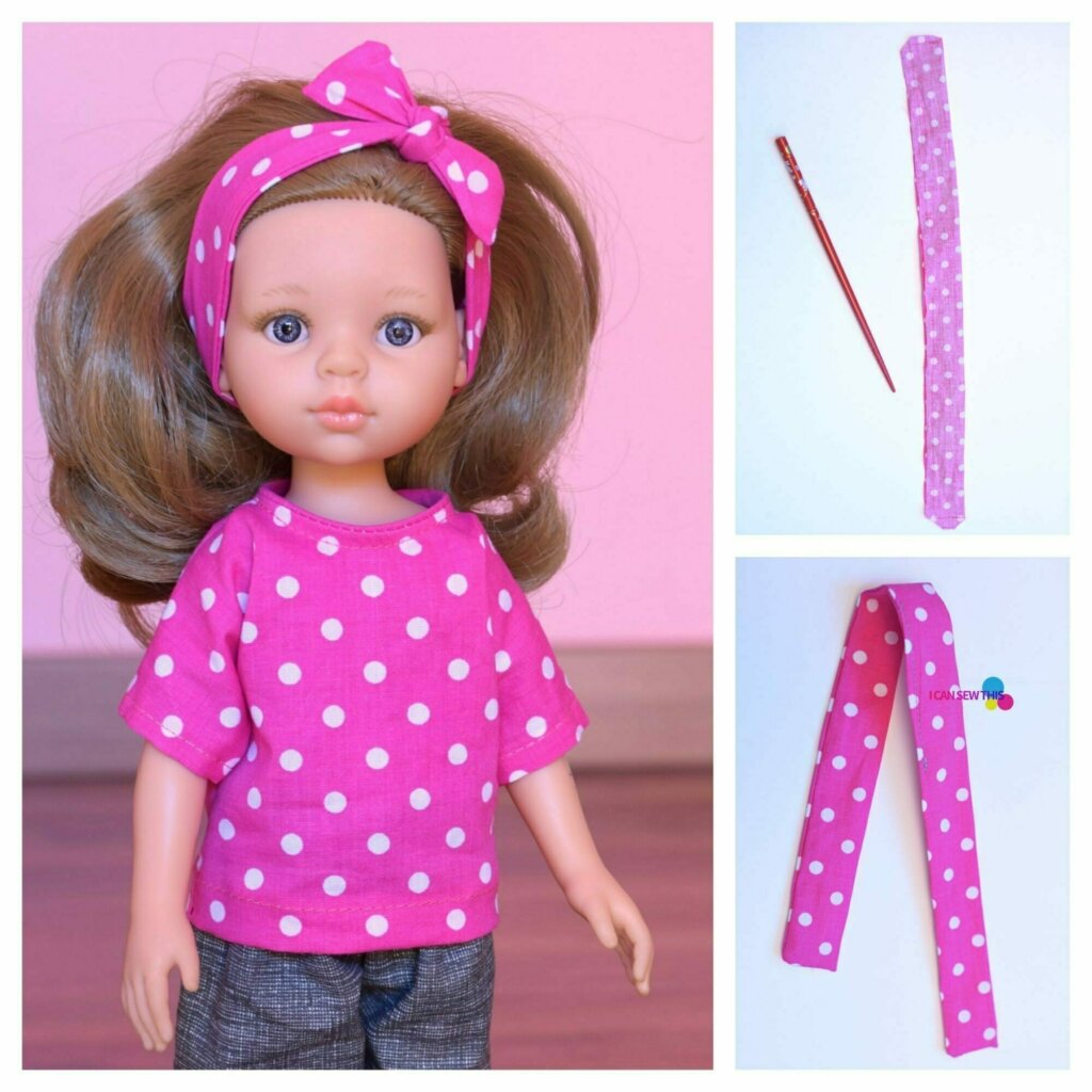 free sewing pattern doll top and headband