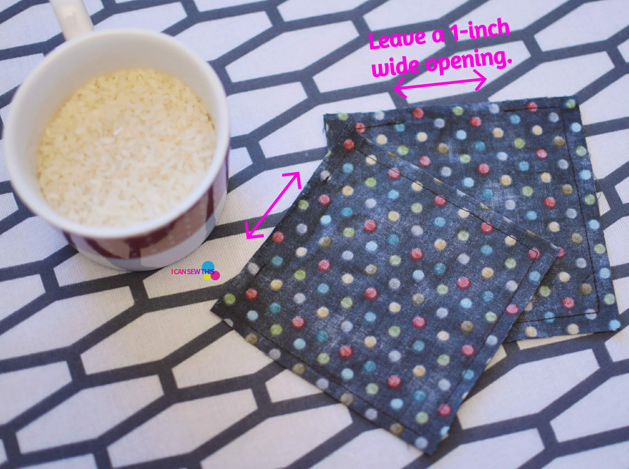 How to make reusable rice hand warmers - I Can Sew This