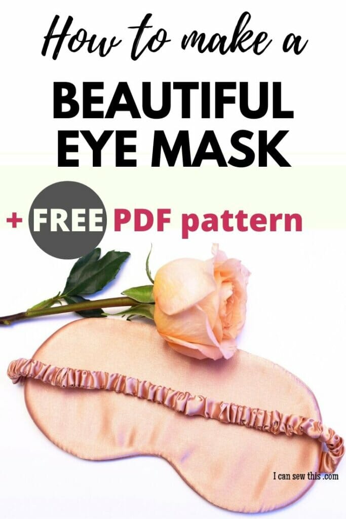 How to make an eye mask tutorial and free pattern