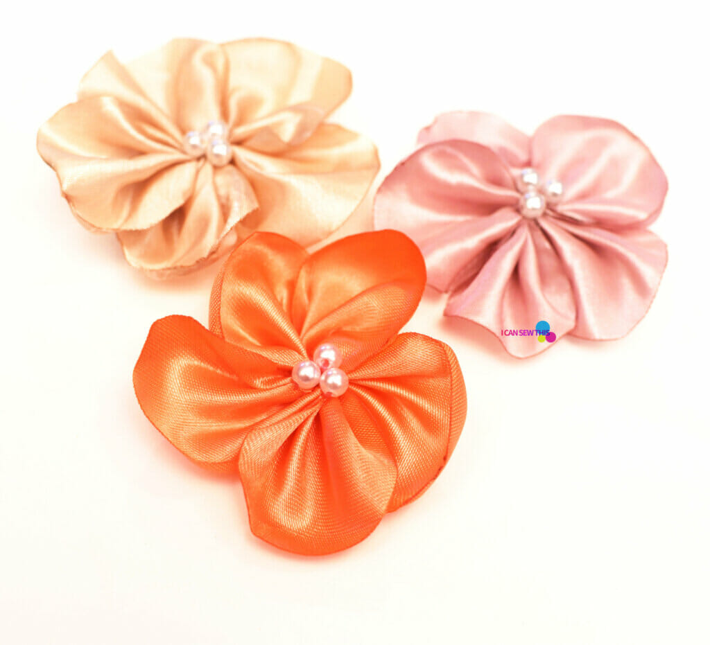 How to make fabric flowers DIY satin flowers