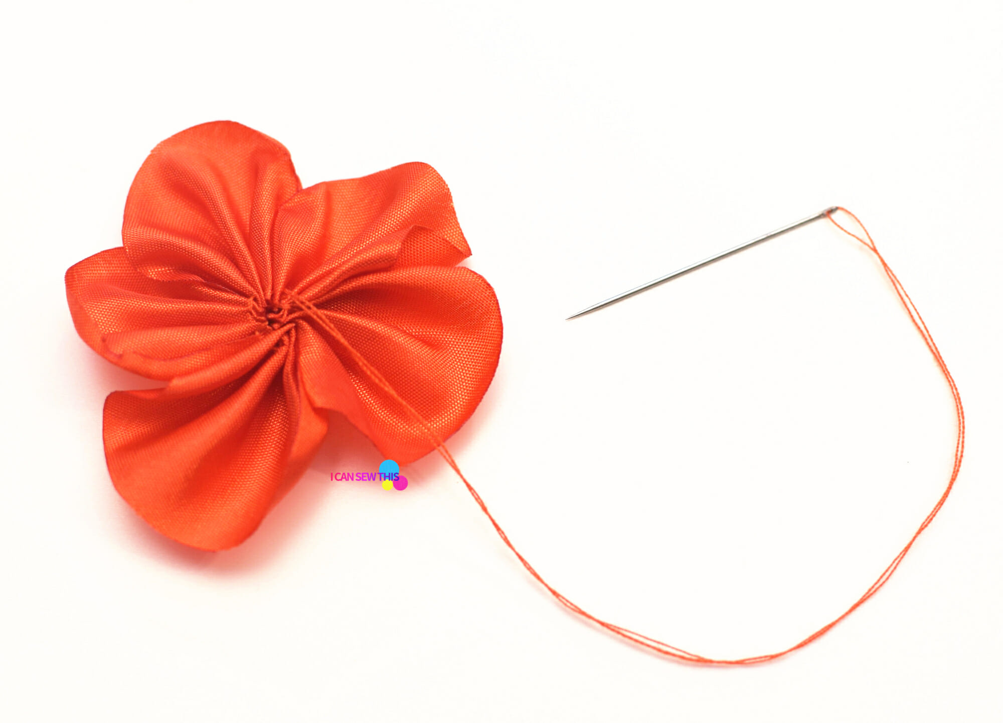 How to make fabric flowers  DIY satin flowers - I Can Sew This