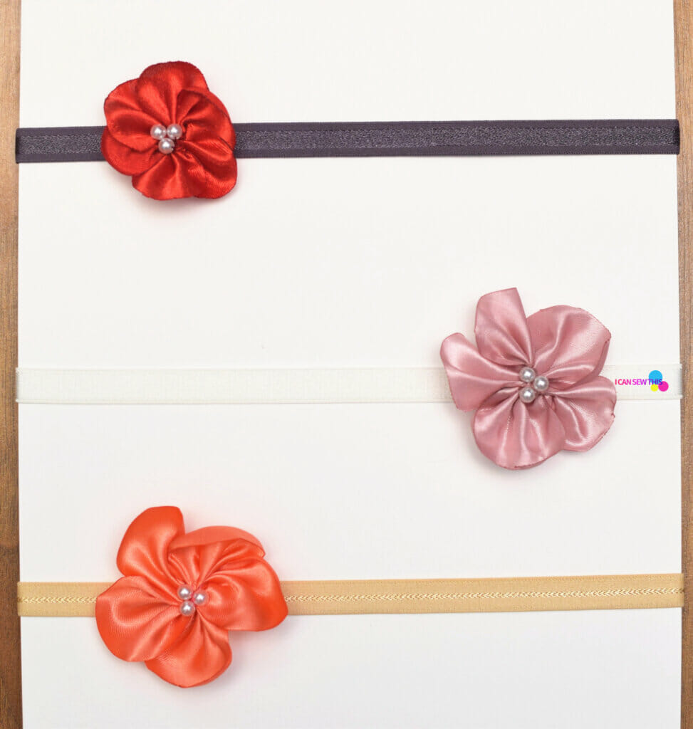 How to make fabric flowers baby headband