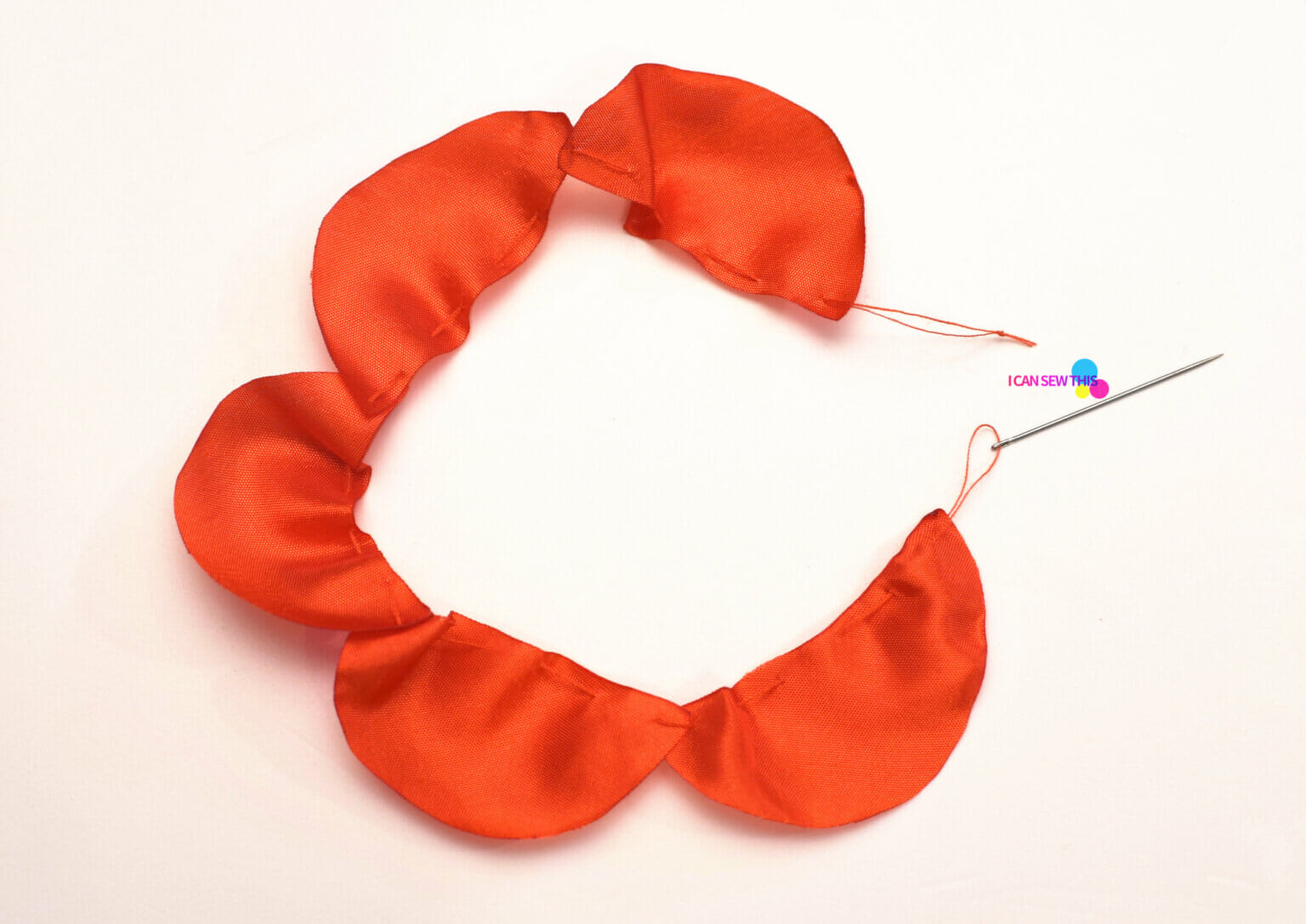 How to make fabric flowers DIY satin flowers I Can Sew This