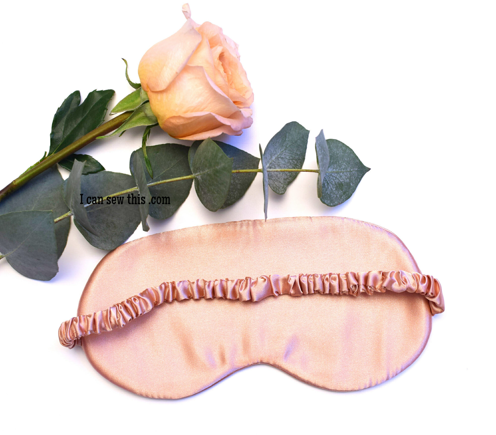 pink satin eye mask