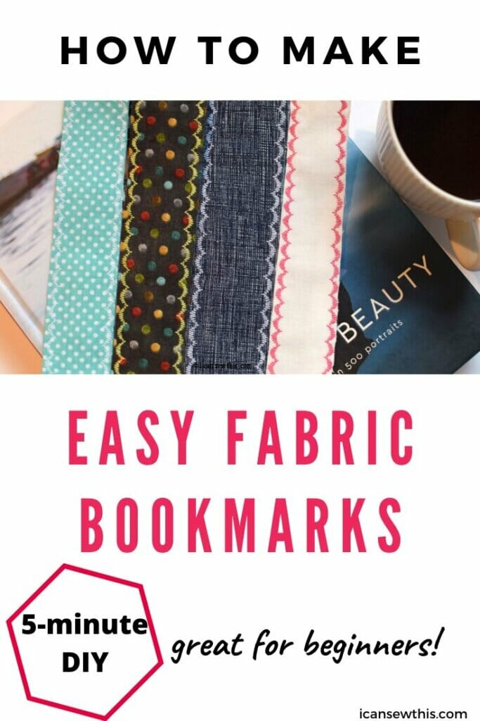 easy DIY fabric bookmarks tutorial