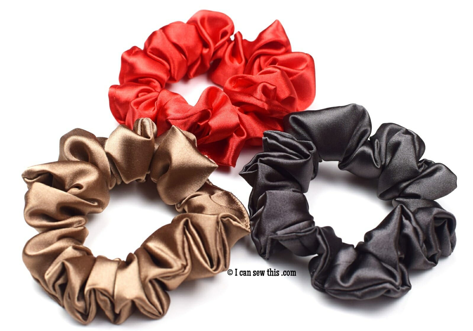 how to make satin scrunchies tutorial