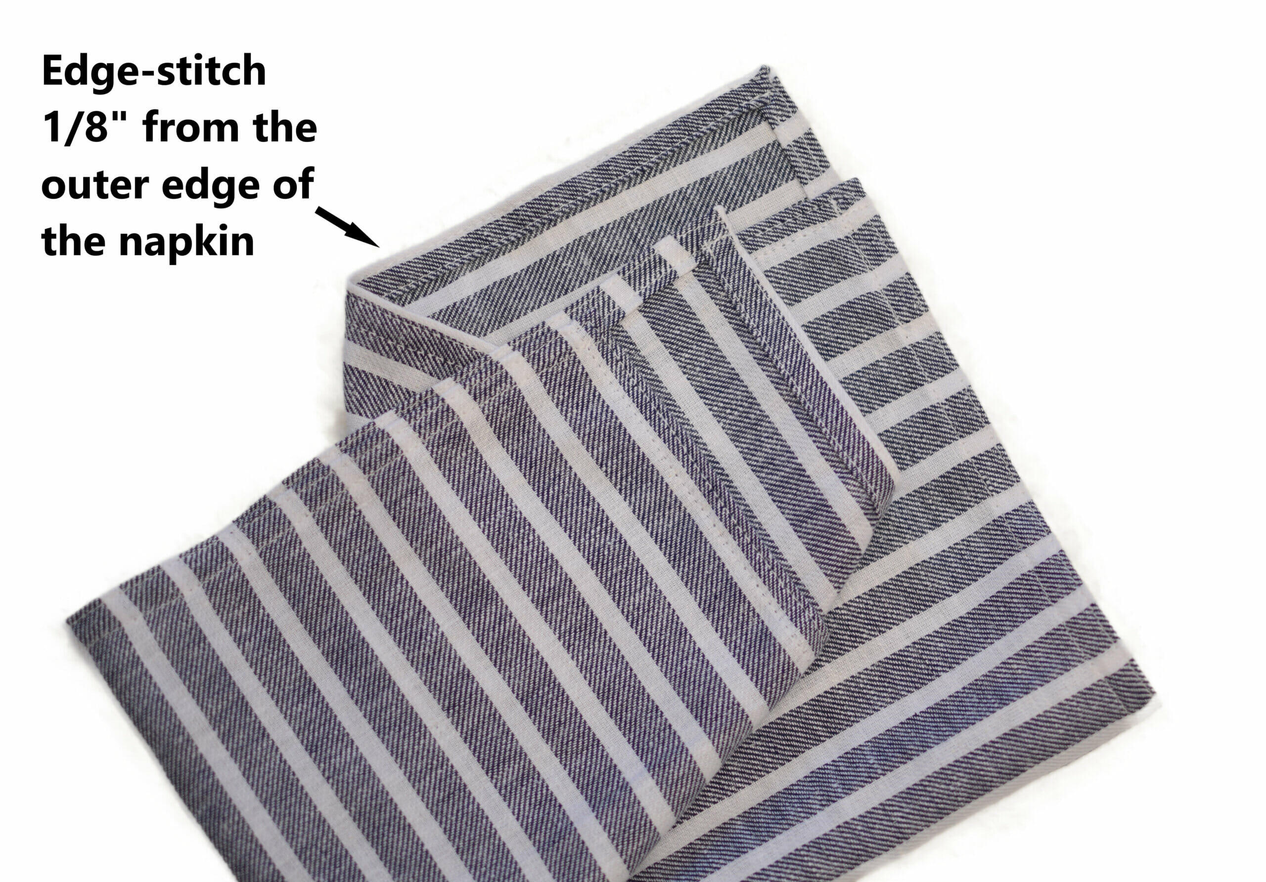 How to Sew Cloth Napkins - the regular method and the speed method