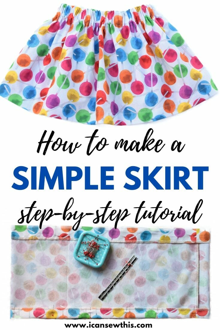 How to make a simple cotton skirt tutorial