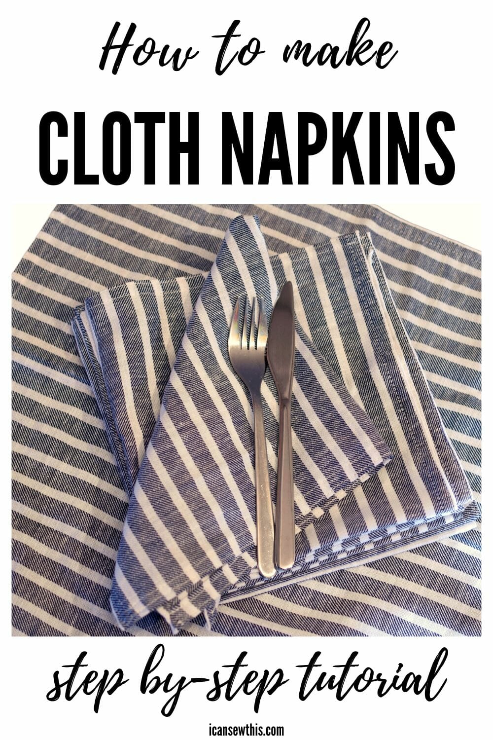 How to Sew a Cloth Napkin  DIY Mitered Corner Napkin Tutorial