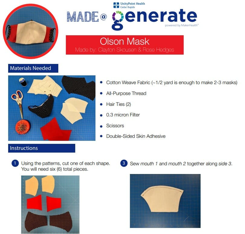 free Olson Mask PDF pattern