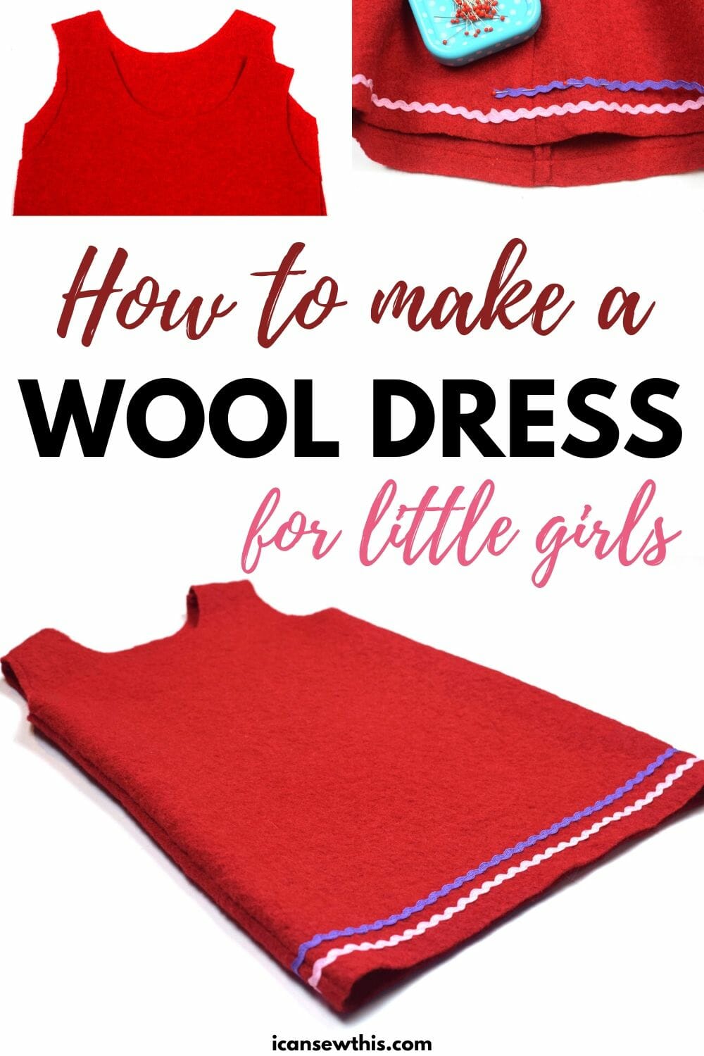 How to make a wool dress for little girls