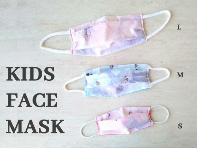 Kids face mask template