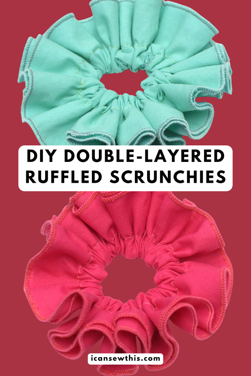 DIY ruffled scrunchie sewing tutorial