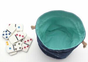 Drawstring dice bag&nbsp;(free pattern)