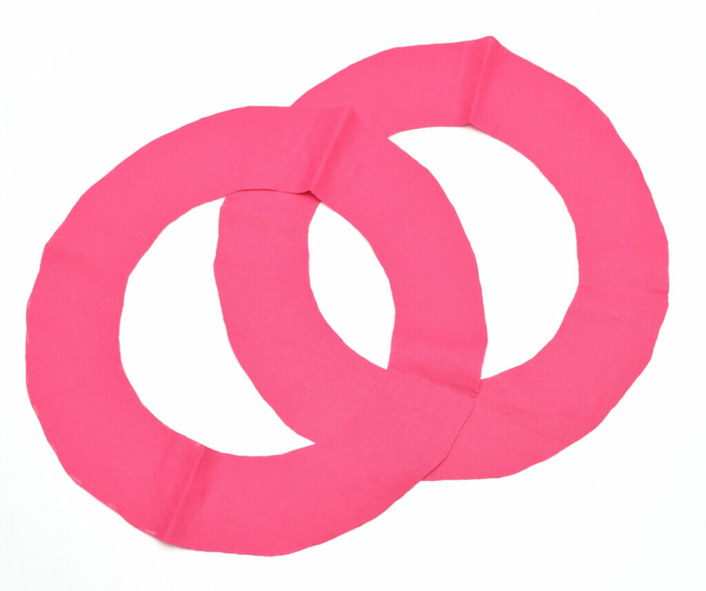 pink fabric circles