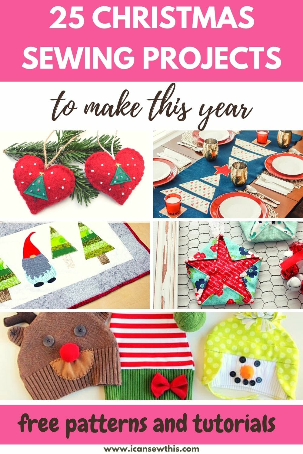 25+ of the best free Christmas sewing projects - I Can Sew This