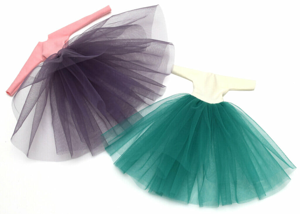 Barbie abiti in tulle, rosa e verde