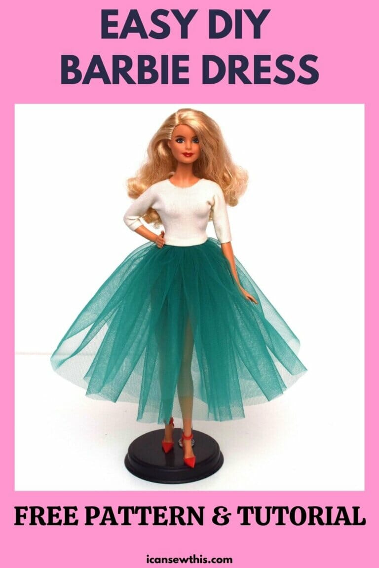10minute Barbie dress tutorial (+free PDF pattern) I Can Sew This