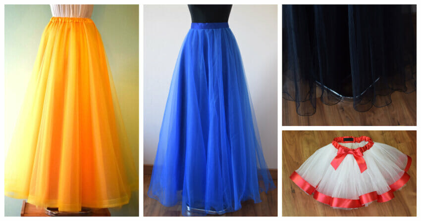 finishing tulle edges - horsehair braid, fishing line, satin ribbon