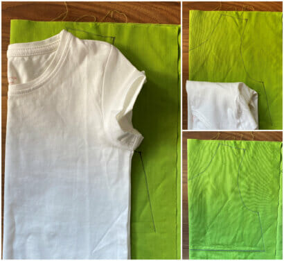 trace the front piece pattern