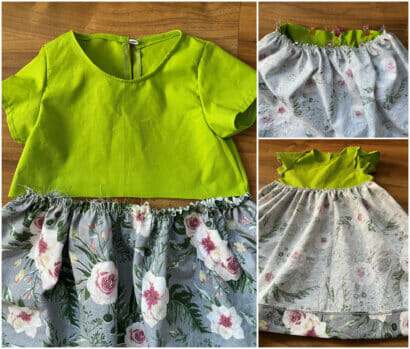 attach the skirt to the bodice