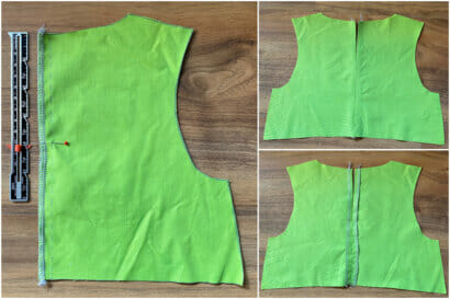 sew the center back seam