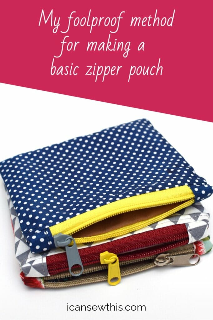 basic zipper pouch tutorial