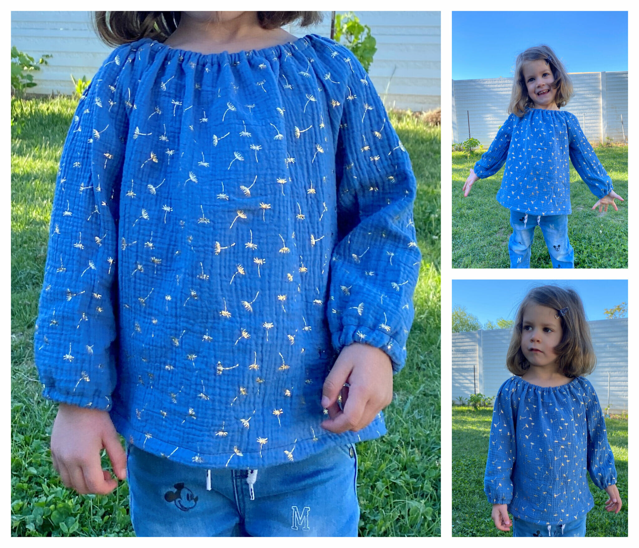 Long sleeve peasant top for little girls (+free pattern) I Can Sew This