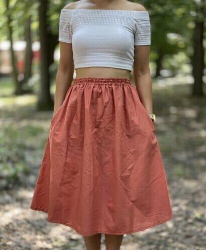 simple summer skirt with pockets - sewing tutorial