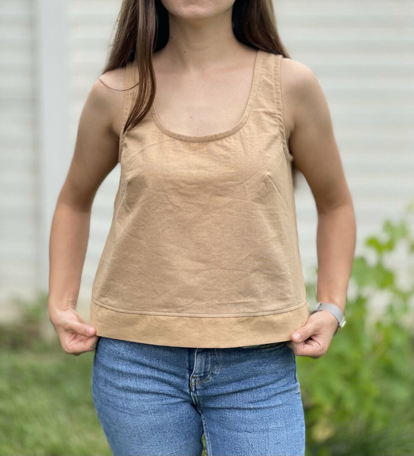 DIY simple woven top easy pattern hack I Can Sew This