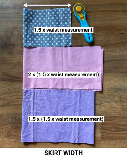 DIY ruffle skirt pattern