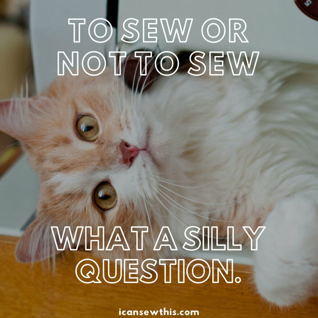 To sew or not to sew