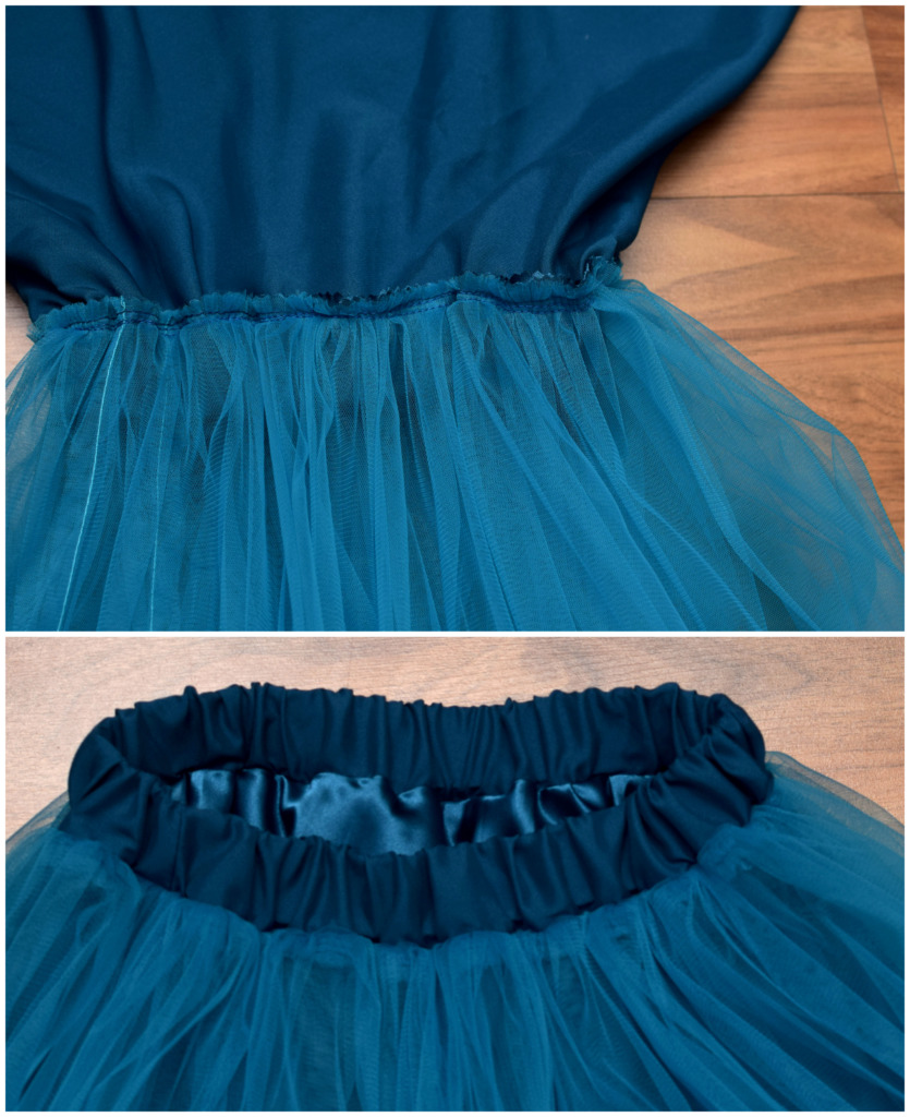 pinking shears finish for a tulle skirt