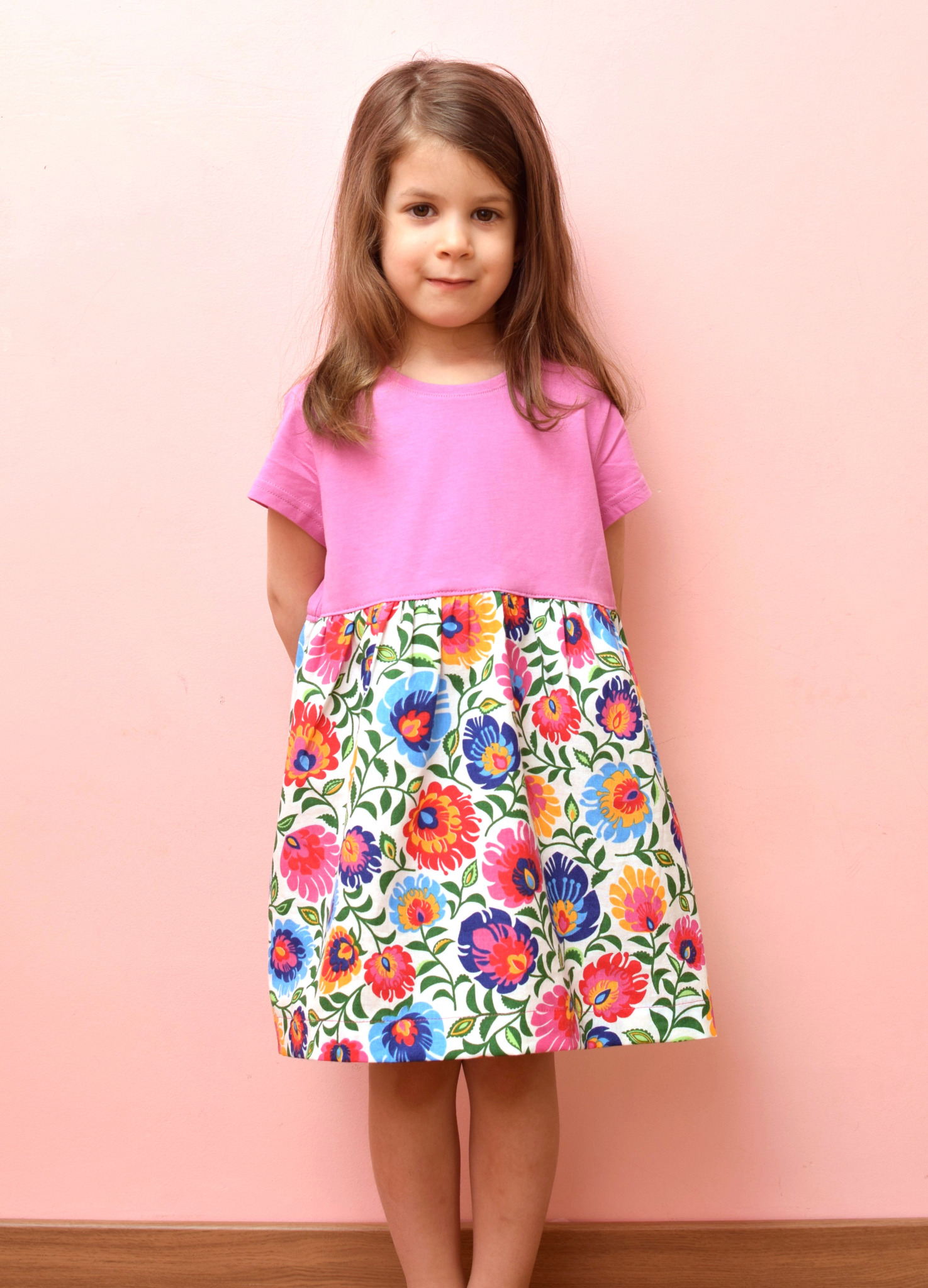 How to turn a T-shirt into a girls' dress in 5 simple steps - I Can Sew ...