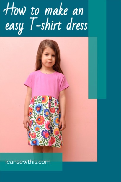 How to turn a T-shirt into a girls' dress in 5 simple steps - I Can Sew ...