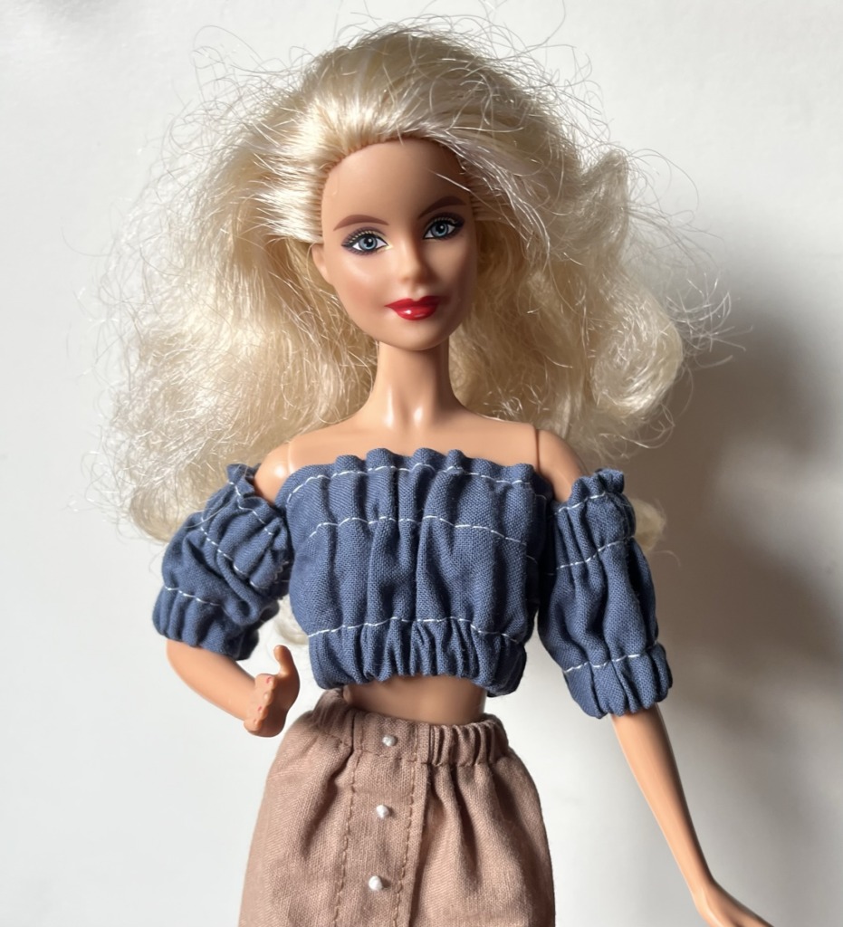 Barbie peasant top sewing tutorial and free pattern