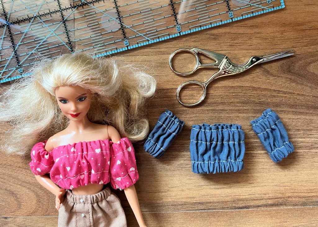sewing Barbie crop top tutorial