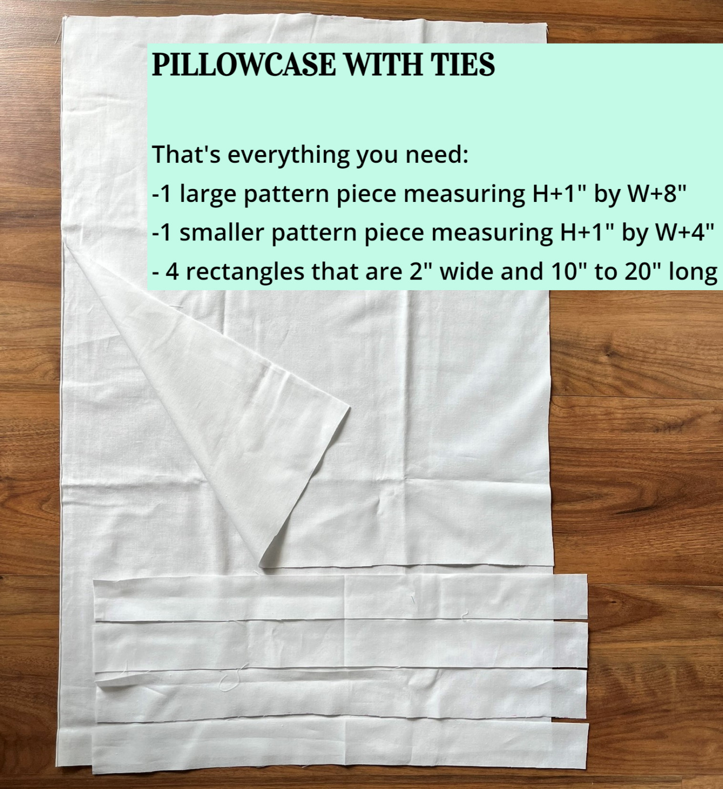 Easy envelope pillowcase with ties. DIY tutorial - I Can Sew This