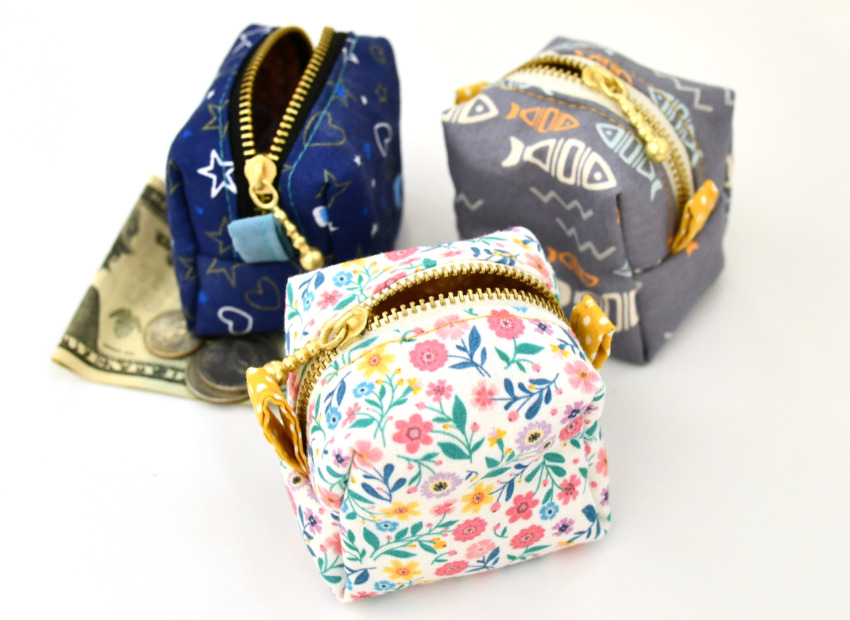 Zippered Box Pouch Easy Sewing Project - No Raw Edges - Melanie Ham