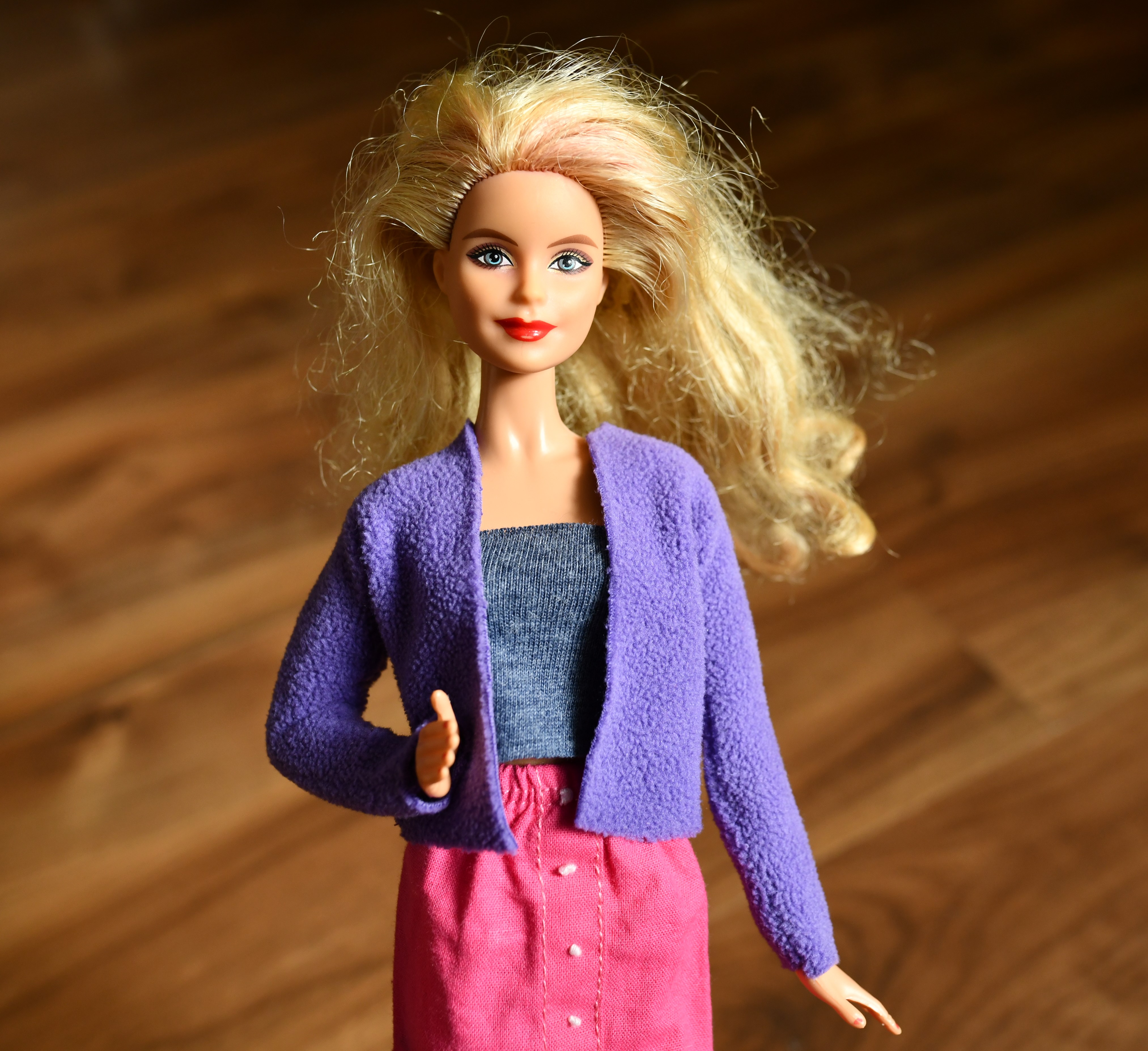 sweatshirt upcycle ideas Barbie fleece jacket