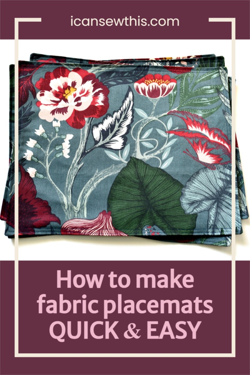Easy DIY placemats you can make in 10 minutes I Can Sew This