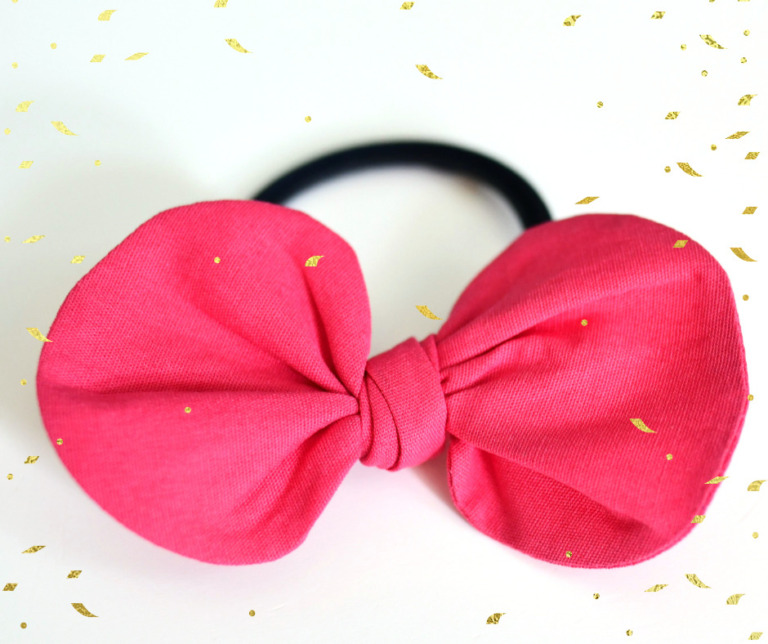 DIY knot bow hair ties tutorial I Can Sew This