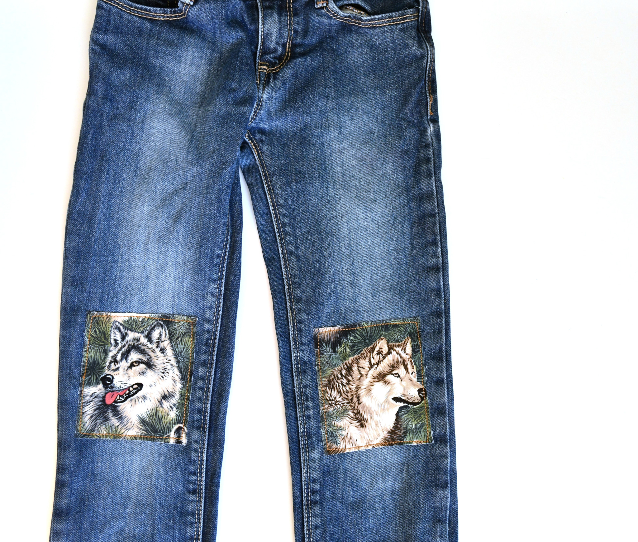 The quickest way to add knee patches to jeans I Can Sew This