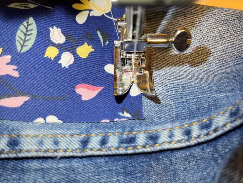 The quickest way to add knee patches to jeans I Can Sew This