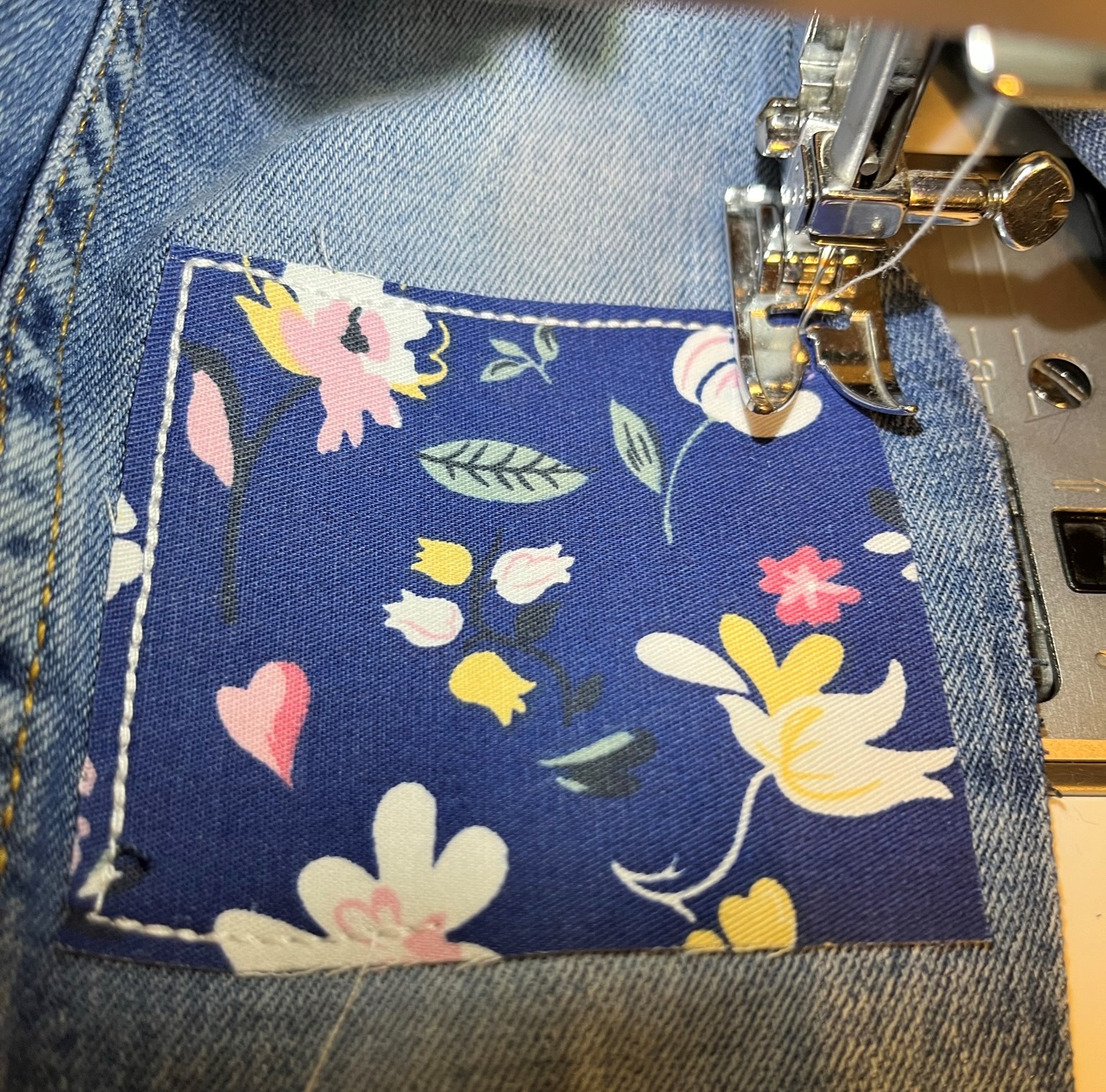 The quickest way to add knee patches to jeans - I Can Sew This
