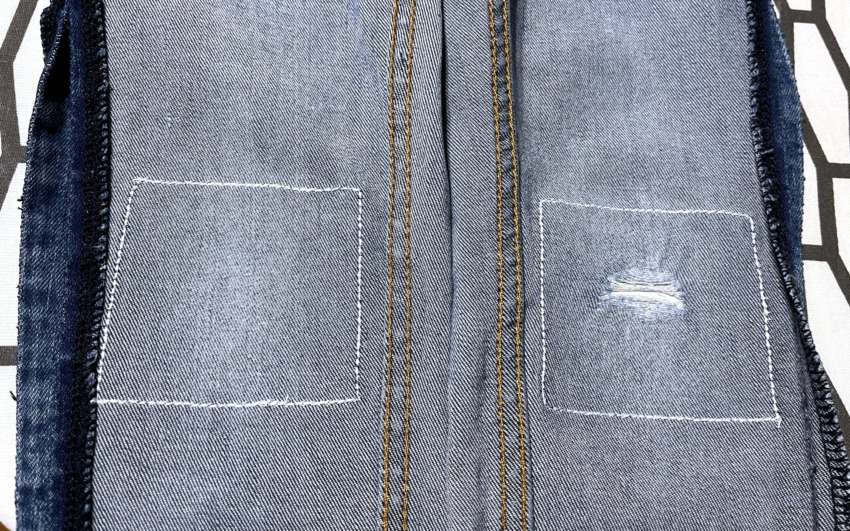 The quickest way to add knee patches to jeans - I Can Sew This