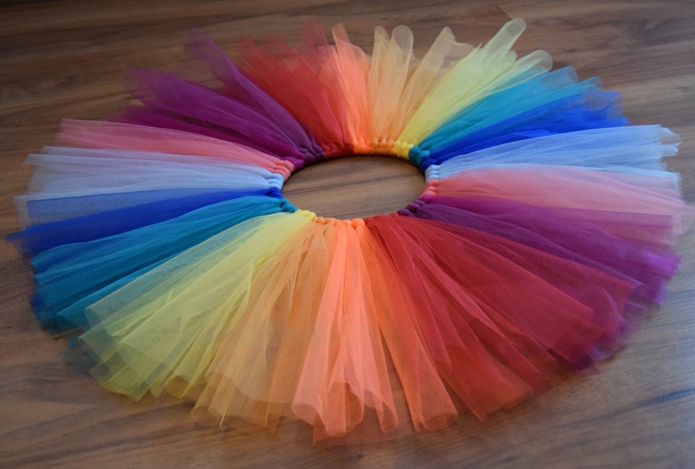 rainbow no-sew tutu skirt