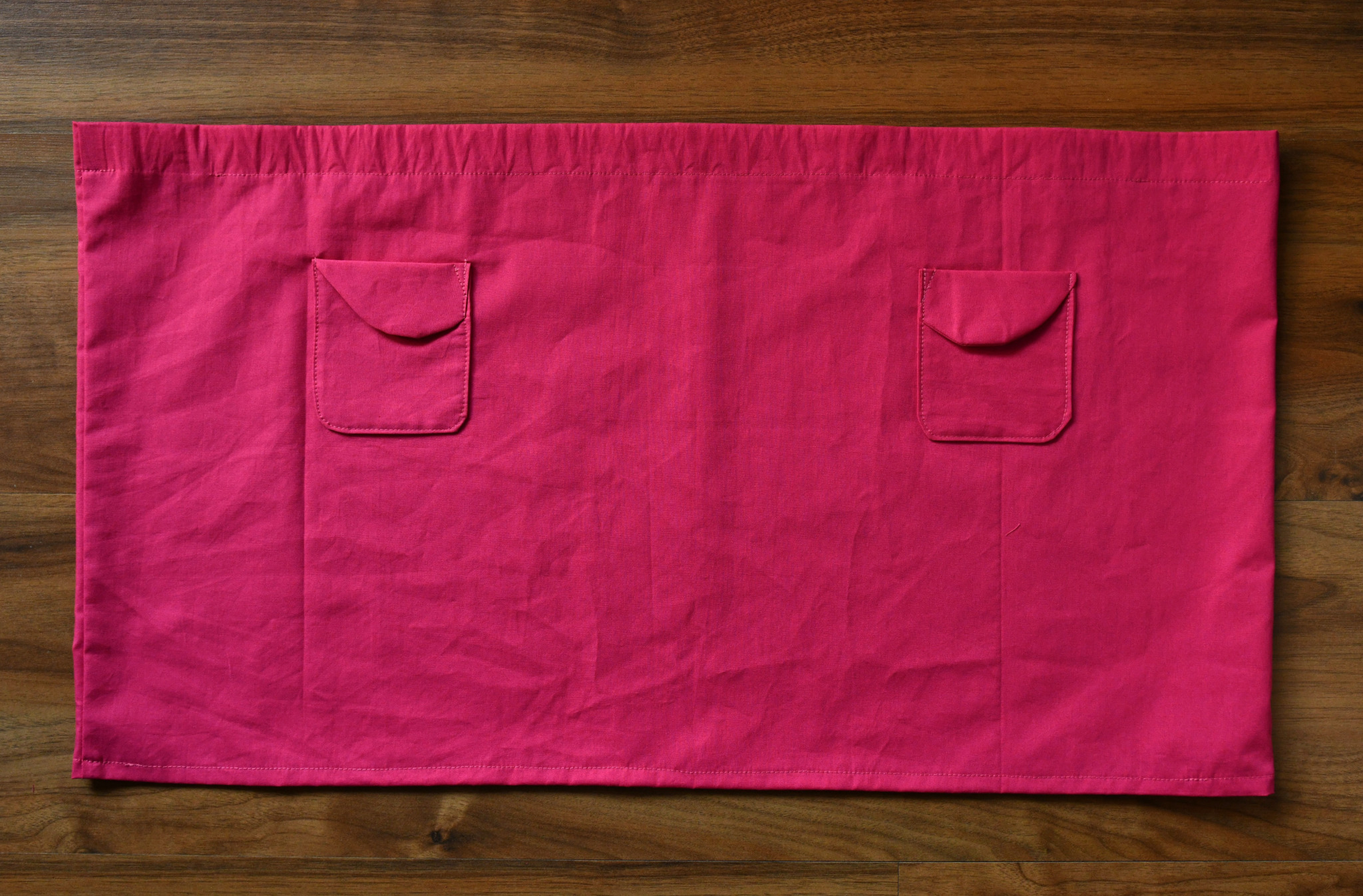 How to sew a cute gathered skirt with rounded patch pockets I Can Sew