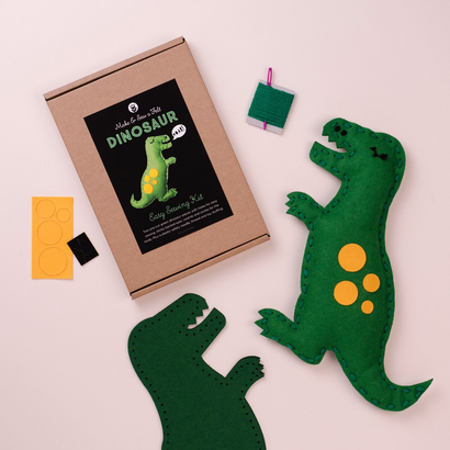 DIY Dinosaur Sewing Kit: Kids' T-Rex Felt Craft Activity